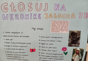 Plakat wyborczy Weroniki Jałochy